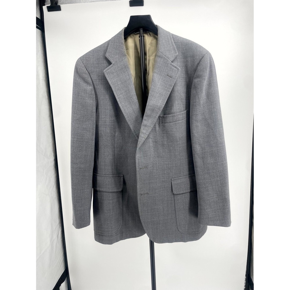 VTG Chaps by Ralph Lauren Blazer Jacket Men Gray 2-Button Notch Lapel‎ Career